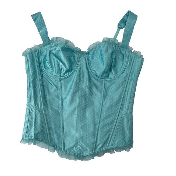 Frederick’s of Hollywood Turquoise Corset - Picture 1 of 9
